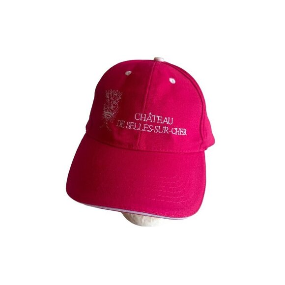 Château de Selles-sur-Cher French Castle Pink Hat Cap Adjustable - Picture 1 of 7